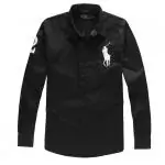 polo ralph lauren hommes coton chemise skinny slim 2019U big pony berlin noir